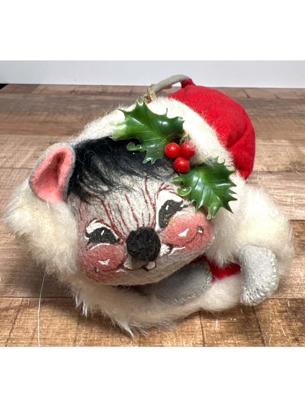 Vintage Annalee Christmas Mouse Collectible Doll Red Holiday Decor